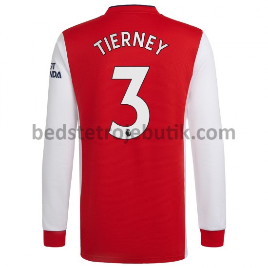 Arsenal Kieran Tierney 3 Hjemmebane Fodboldtrøje 2021-2022 Langærmet