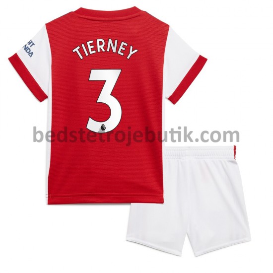 Arsenal Kieran Tierney 3 Børn Hjemmebane Fodboldtrøje 2021-2022 Kortærmet