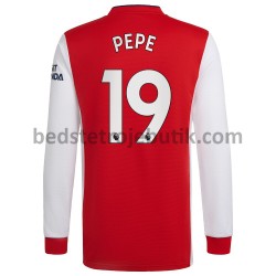 Arsenal Nicolas Pepe 19 Hjemmebane Fodboldtrøje 2021-2022 Langærmet