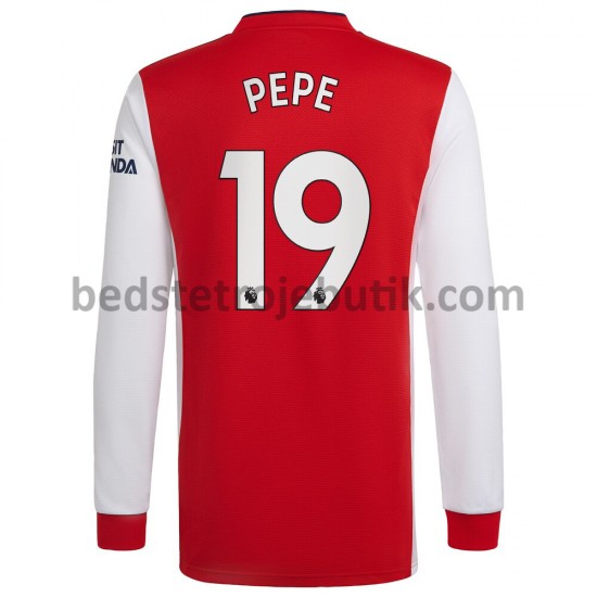 Arsenal Nicolas Pepe 19 Hjemmebane Fodboldtrøje 2021-2022 Langærmet