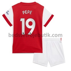 Arsenal Nicolas Pepe 19 Børn Hjemmebane Fodboldtrøje 2021-2022 Kortærmet