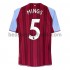 Aston Villa Tyrone Mings 5 Hjemmebane Fodboldtrøje 2021-2022 Kortærmet