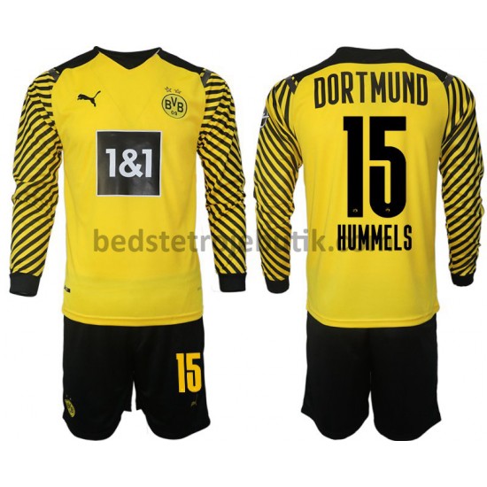 Borussia Dortmund Hummels 15 Børn Hjemmebane Fodboldtrøje 2021-2022 Langærmet