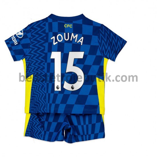 Chelsea Kurt Zouma 15 Børn Hjemmebane Fodboldtrøje 2021-2022 Kortærmet