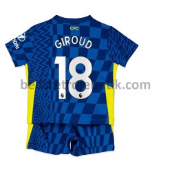 Chelsea Olivier Giroud 18 Børn Hjemmebane Fodboldtrøje 2021-2022 Kortærmet