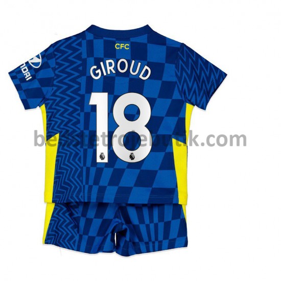 Chelsea Olivier Giroud 18 Børn Hjemmebane Fodboldtrøje 2021-2022 Kortærmet