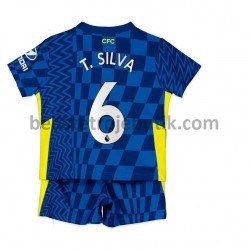 Chelsea T. Silva 6 Børn Hjemmebane Fodboldtrøje 2021-2022 Kortærmet