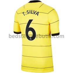 Chelsea Thiago Silva 6 Udebane Fodboldtrøje 2021-2022 Kortærmet