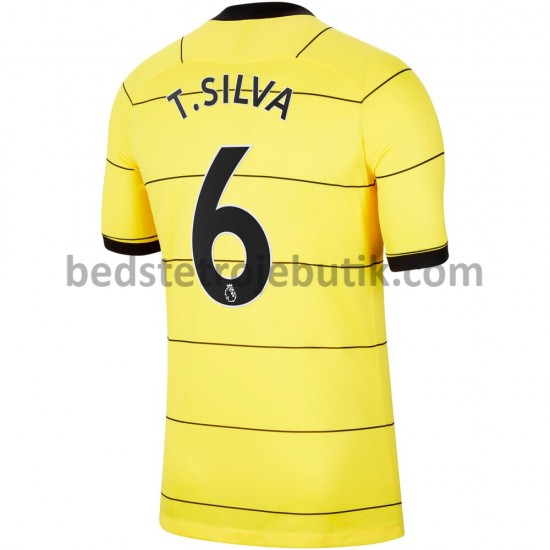 Chelsea Thiago Silva 6 Udebane Fodboldtrøje 2021-2022 Kortærmet
