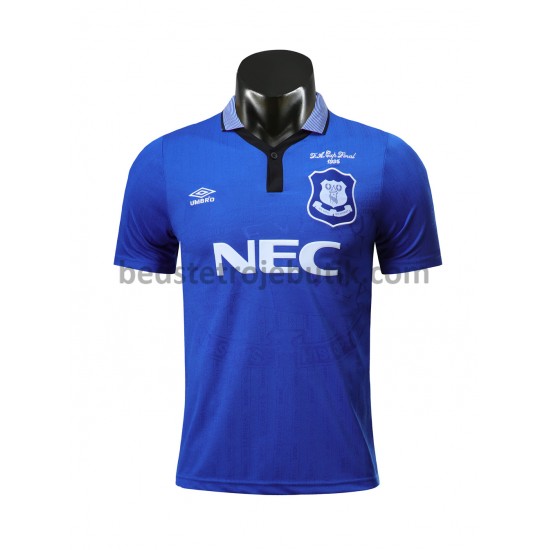 Everton Retro Hjemmebane Fodboldtrøje 1995 Kortærmet