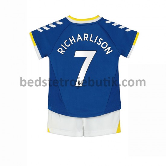 Everton Richarlison 7 Børn Hjemmebane Fodboldtrøje 2021-2022 Kortærmet