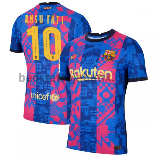 FC Barcelona Ansu Fati 10 3. Valg Fodboldtrøje 2021-2022 Kortærmet