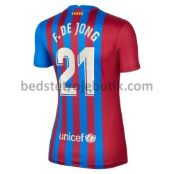 FC Barcelona F.De Jong 21 Dame Hjemmebane Fodboldtrøje 2021-2022 Kortærmet