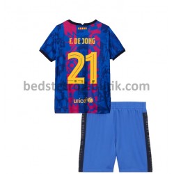 FC Barcelona Frenkie de Jong 21 Børn 3. Valg Fodboldtrøje 2021-2022 Kortærmet