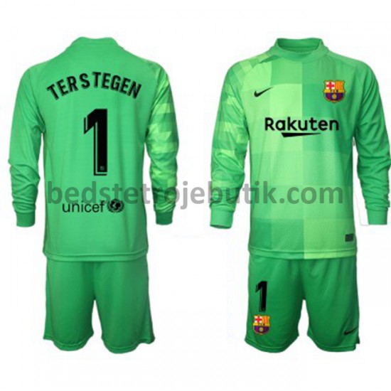 FC Barcelona Målmand Ter Stegen 1 Børn 3. Valg Fodboldtrøje 2021-2022 Langærmet