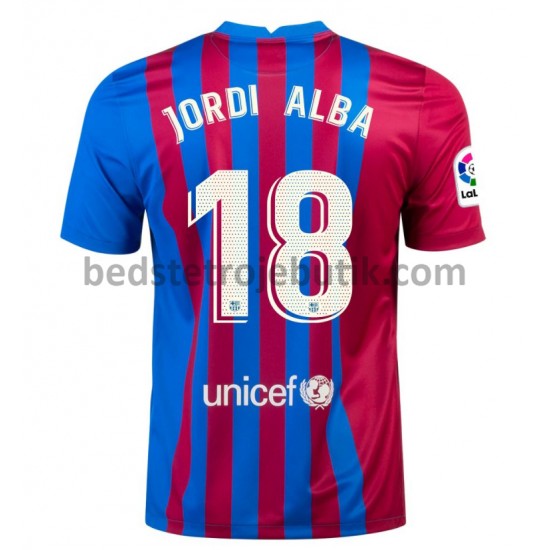 FC Barcelona Jordi Alba 18 Hjemmebane Fodboldtrøje 2021-2022 Kortærmet