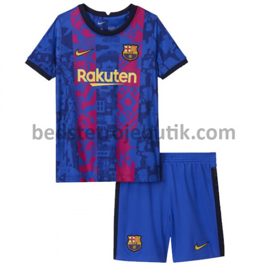 FC Barcelona Børn 3. Valg Fodboldtrøje 2021-2022 Kortærmet