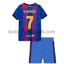 FC Barcelona O. Dembele 7 Børn 3. Valg Fodboldtrøje 2021-2022 Kortærmet