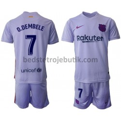 FC Barcelona O.Dembele 7 Børn Udebane Fodboldtrøje 2021-2022 Langærmet