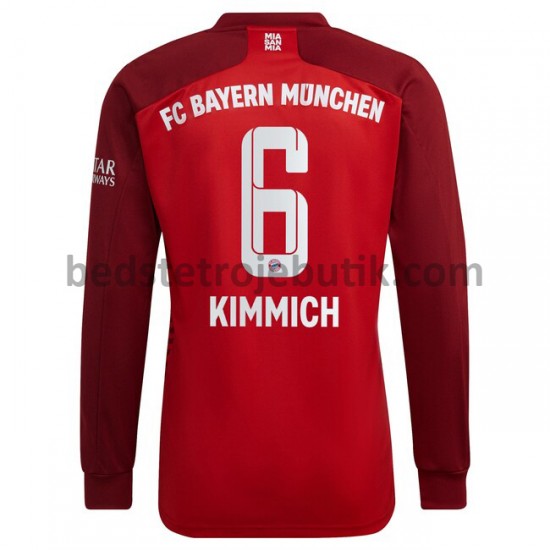 FC Bayern München Joshua Kimmich 6 Hjemmebane Fodboldtrøje 2021-2022 Langærmet