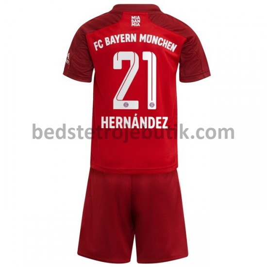 FC Bayern München Lucas Hernandez 21 Børn Hjemmebane Fodboldtrøje 2021-2022 Kortærmet