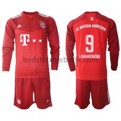 FC Bayern München Robert Lewandowski 9 Børn Hjemmebane Fodboldtrøje 2021-2022 Langærmet