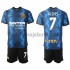 Inter Milan Alexis Sanchez 7 Børn Hjemmebane Fodboldtrøje 2021-2022 Kortærmet