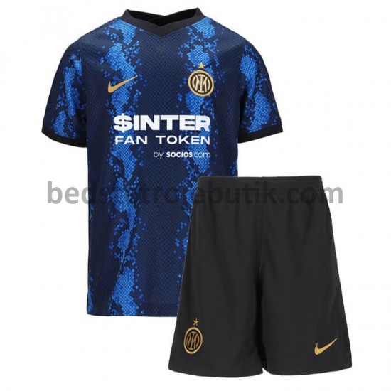 Inter Milan Børn Hjemmebane Fodboldtrøje 2021-2022 Kortærmet