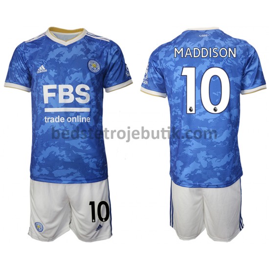Leicester City James Maddison 10 Børn Hjemmebane Fodboldtrøje 2021-2022 Kortærmet