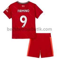 Liverpool Roberto Firmino 9 Børn Hjemmebane Fodboldtrøje 2021-2022 Kortærmet
