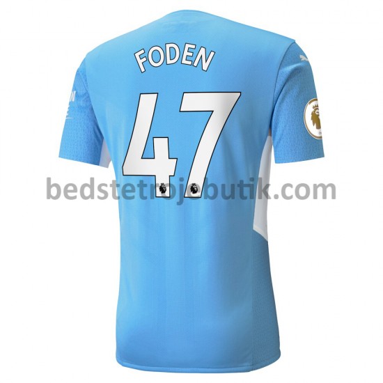 Manchester City Phil Foden 47 Hjemmebane Fodboldtrøje 2021-2022 Kortærmet