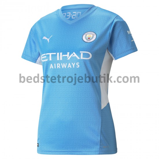 Manchester City Dame Hjemmebane Fodboldtrøje 2021-2022 Kortærmet