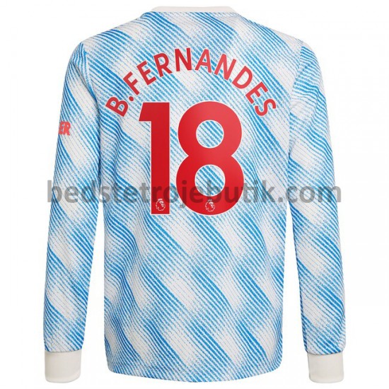 Manchester United Bruno Fernandes 18 Udebane Fodboldtrøje 2021-2022 Langærmet