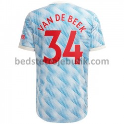 Manchester United Donny Van De Beek 34 Udebane Fodboldtrøje 2021-2022 Kortærmet