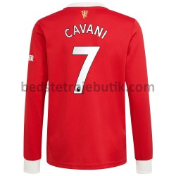 Manchester United Edinson Cavani 7 Hjemmebane Fodboldtrøje 2021-2022 Langærmet