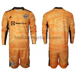 Manchester United Målmand Børn Hjemmebane Fodboldtrøje 2021-2022 Langærmet