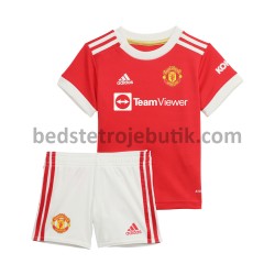 Manchester United Børn Hjemmebane Fodboldtrøje 2021-2022 Kortærmet
