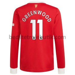 Manchester United Mason Greenwood 11 Hjemmebane Fodboldtrøje 2021-2022 Langærmet