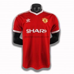 Manchester United Retro Hjemmebane Fodboldtrøje 1984 Kortærmet