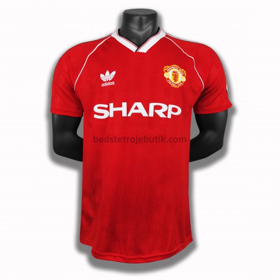 Manchester United Retro Hjemmebane Fodboldtrøje 1988 Kortærmet