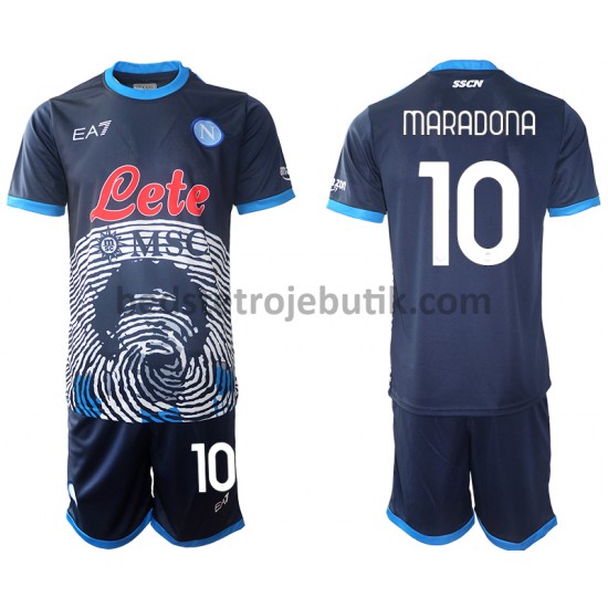 Napoli Diego Maradona 10 Special 2 Børn Hjemmebane Fodboldtrøje 2021-2022 Kortærmet