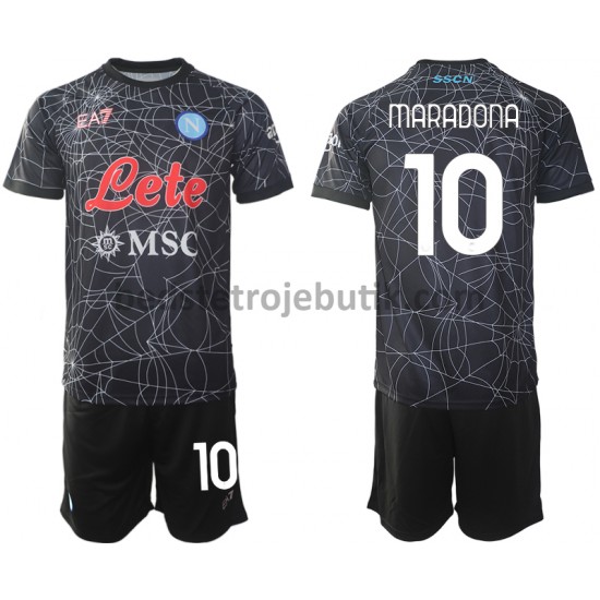Napoli Diego Maradona 10 Special Børn Hjemmebane Fodboldtrøje 2021-2022 Kortærmet