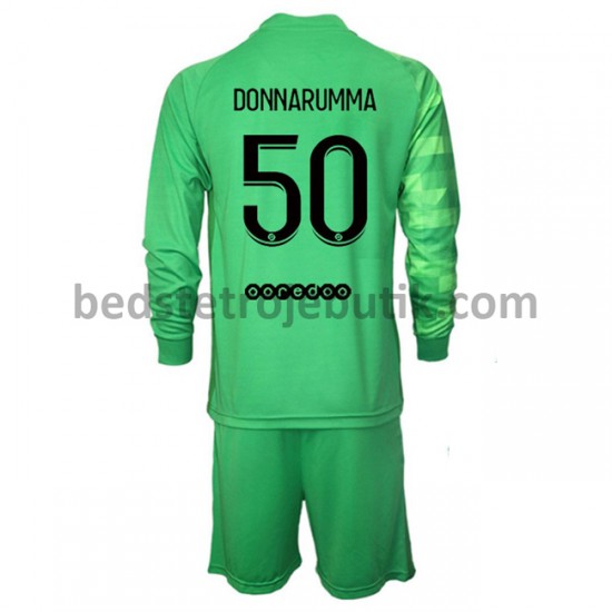 Paris Saint-Germain Målmand Gianluigi Donnarumma 50 Børn 3. Valg Fodboldtrøje 2021-2022 Langærmet