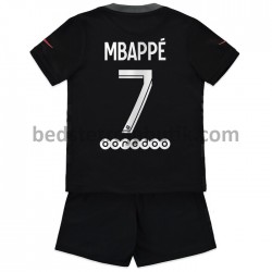 Paris Saint-Germain Kylian Mbappé 7 Børn 3. Valg Fodboldtrøje 2021-2022 Kortærmet