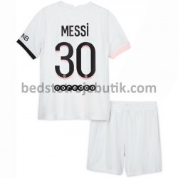 Paris Saint-Germain Lionel Messi 30 Børn Udebane Fodboldtrøje 2021-2022 Kortærmet