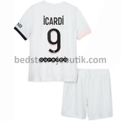 Paris Saint-Germain Mauro Icardi 9 Børn Udebane Fodboldtrøje 2021-2022 Kortærmet