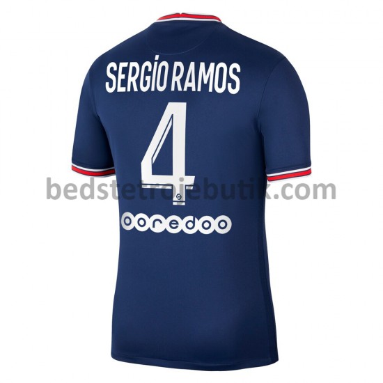 Paris Saint-Germain Sergio Ramos 4 Hjemmebane Fodboldtrøje 2021-2022 Kortærmet