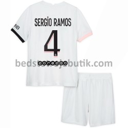 Paris Saint-Germain Sergio Ramos 4 Børn Udebane Fodboldtrøje 2021-2022 Kortærmet