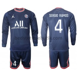 Paris Saint-Germain Sergio Ramos 4 Børn Hjemmebane Fodboldtrøje 2021-2022 Langærmet