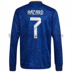 Real Madrid Eden Hazard 7 Udebane Fodboldtrøje 2021-2022 Langærmet